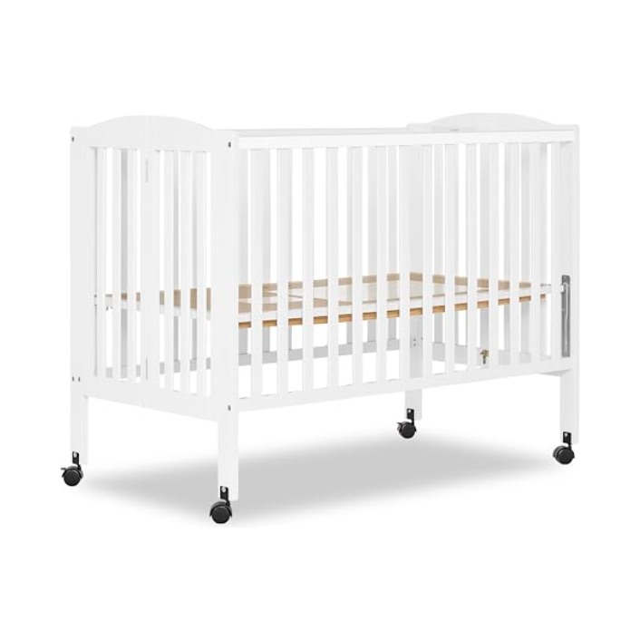 Full Size Crib In White - Mattress and Sheets Included. (3 Night Minimum) Guaranteed Delivery Between 1–4 PM | Pickup at 10 AM.