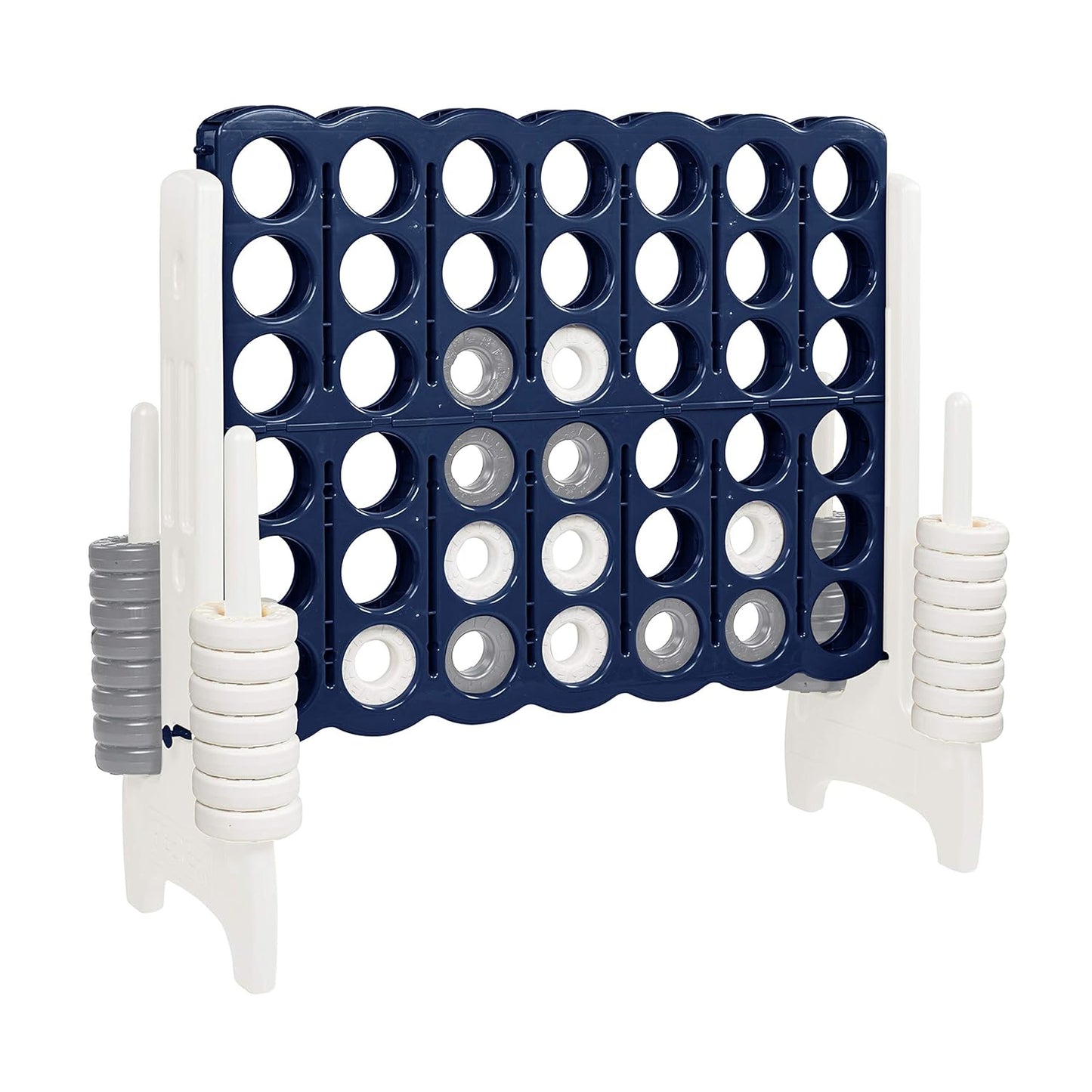 Jumbo Connect-4 (Navy/White) (3 Night Minimum) Guaranteed Delivery Between 1–4 PM | Pickup at 10 AM.